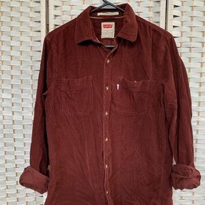 Levi's Rust Burgundy Corduroy Shirt